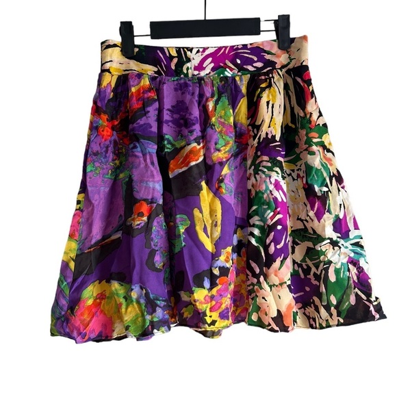 MAEVE SILK FLORAL SKIRT - Picture 1 of 5